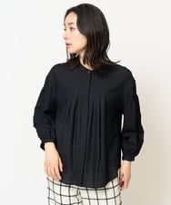 PZBAB40330 GEORGES RECH(ジョルジュ・レッシュ) スモッキングボリュームスリーブブラウス ブラック