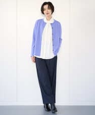 PZBAD37240 GEORGES RECH(ジョルジュ・レッシュ) [日本製]ロマンティックタックフリルブラウス ホワイト