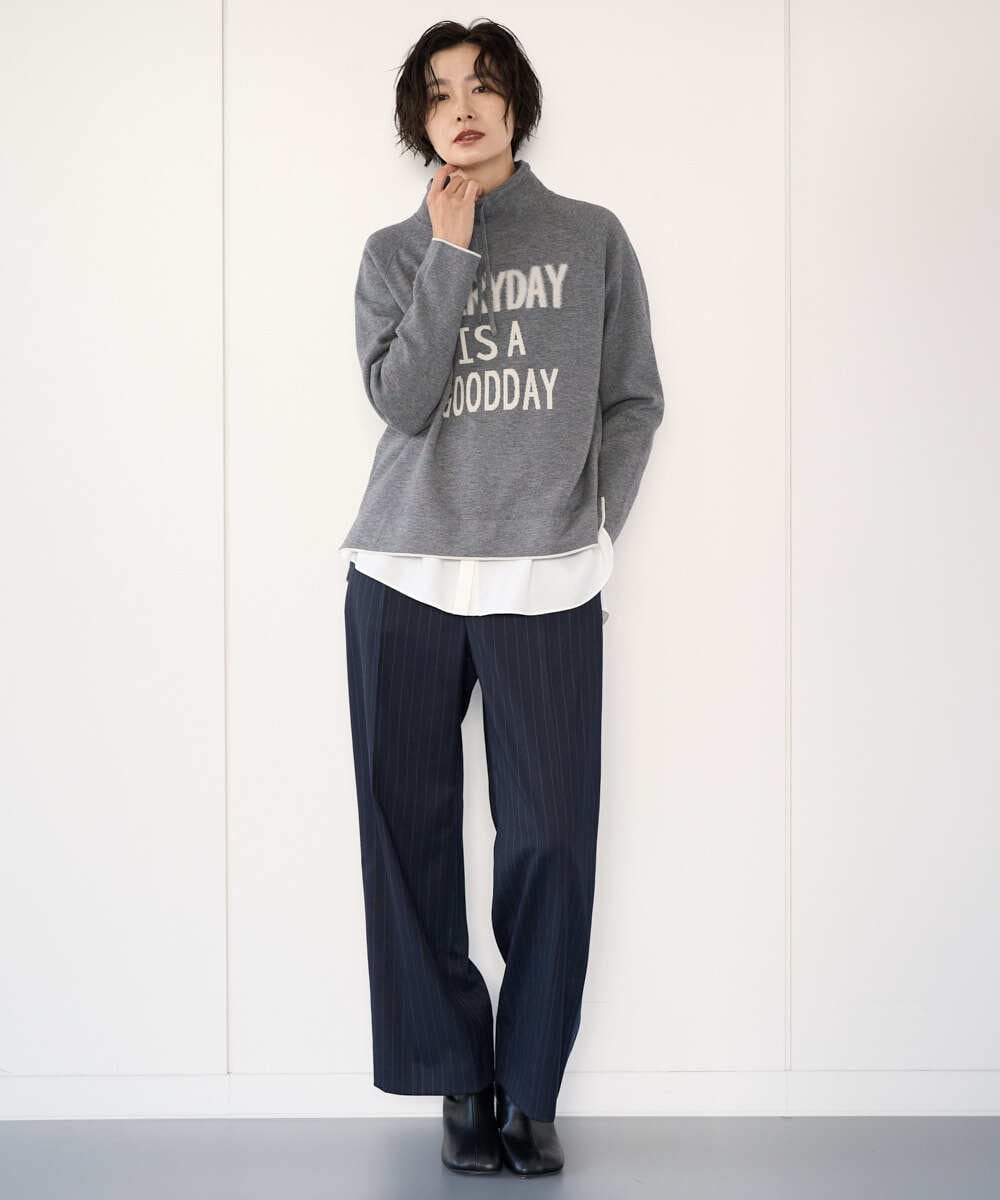 PZBAD37240 GEORGES RECH(ジョルジュ・レッシュ) [日本製]ロマンティックタックフリルブラウス ホワイト