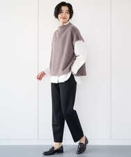 PZBAD37240 GEORGES RECH(ジョルジュ・レッシュ) [日本製]ロマンティックタックフリルブラウス ホワイト