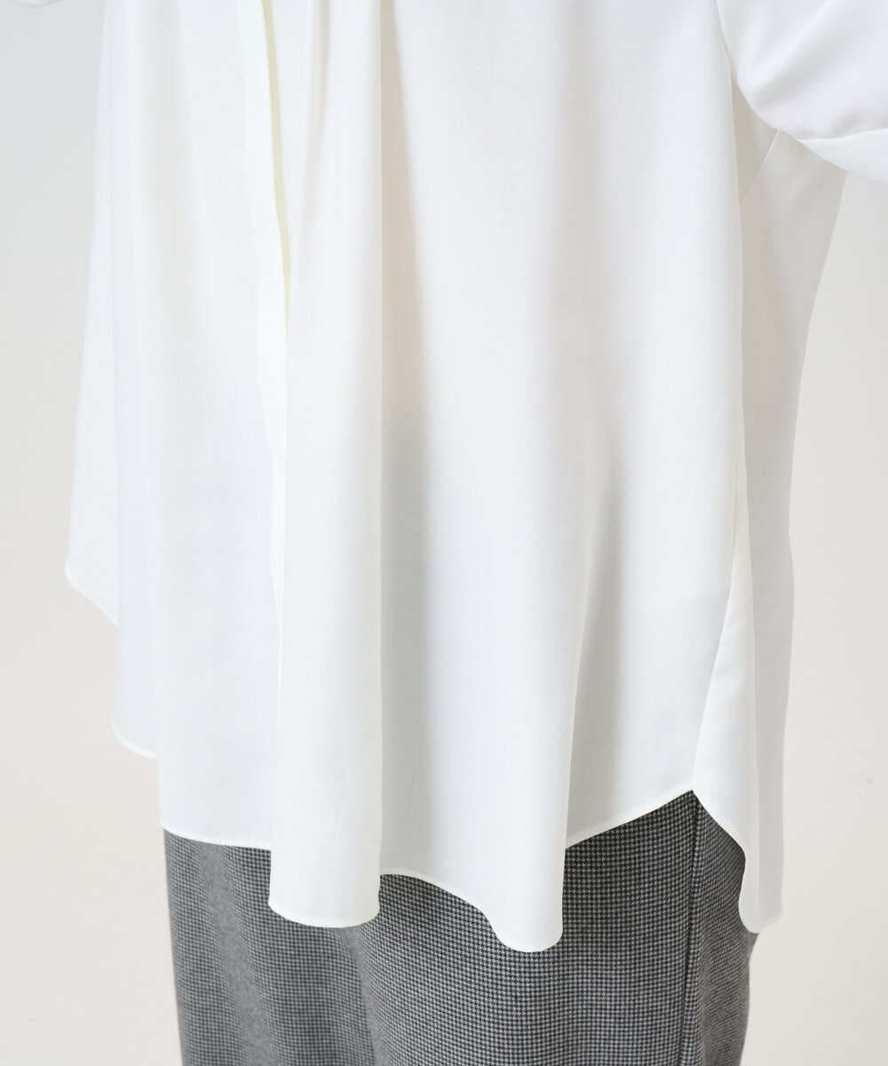 PZBAD37240 GEORGES RECH(ジョルジュ・レッシュ) [日本製]ロマンティックタックフリルブラウス ホワイト