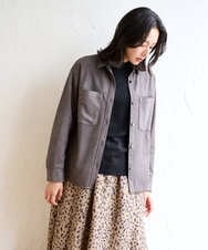 PZBAD62290 GEORGES RECH(ジョルジュ・レッシュ)  [日本製]コーデュロイシャツジャケット ダークグレー