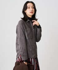 PZBAD62290 GEORGES RECH(ジョルジュ・レッシュ)  [日本製]コーデュロイシャツジャケット ダークグレー