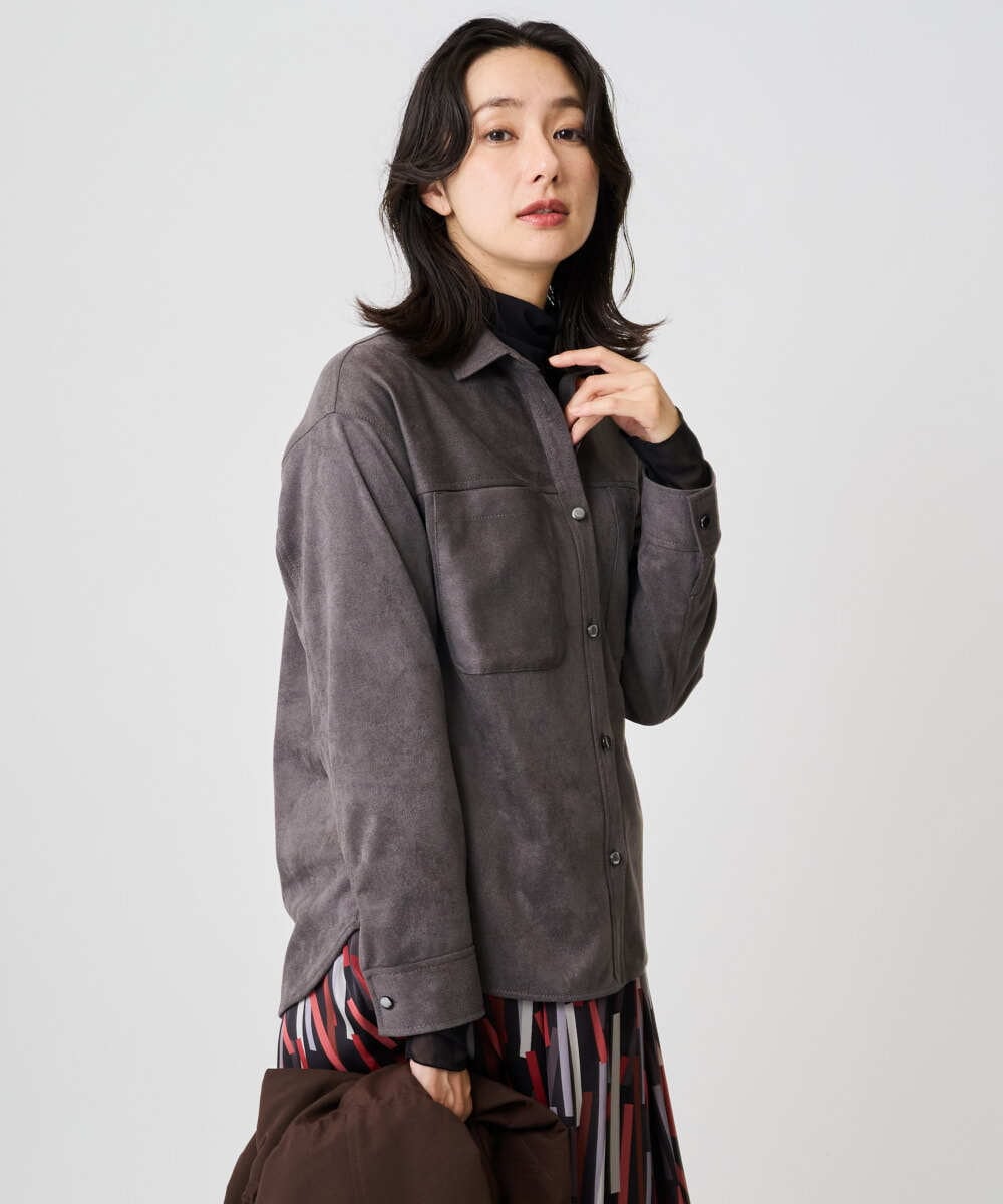 PZBAD62290 GEORGES RECH(ジョルジュ・レッシュ)  [日本製]コーデュロイシャツジャケット ダークグレー