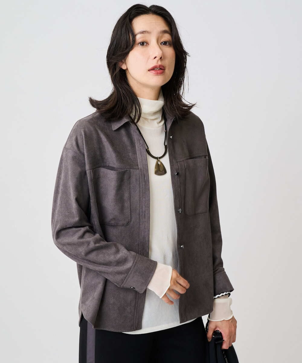 PZBAD62290 GEORGES RECH(ジョルジュ・レッシュ)  [日本製]コーデュロイシャツジャケット ダークグレー