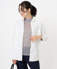 PZBAE52230 GEORGES RECH(ジョルジュ・レッシュ)  [日本製]ストレッチタイプライターシャツ ホワイト