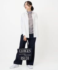 PZBAE52230 GEORGES RECH(ジョルジュ・レッシュ)  [日本製]ストレッチタイプライターシャツ ホワイト
