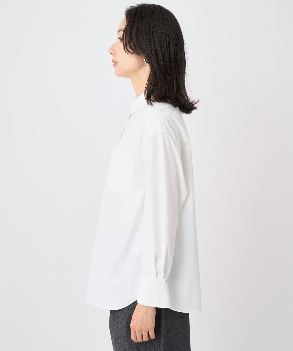 PZBAE52230 GEORGES RECH(ジョルジュ・レッシュ)  [日本製]ストレッチタイプライターシャツ ホワイト