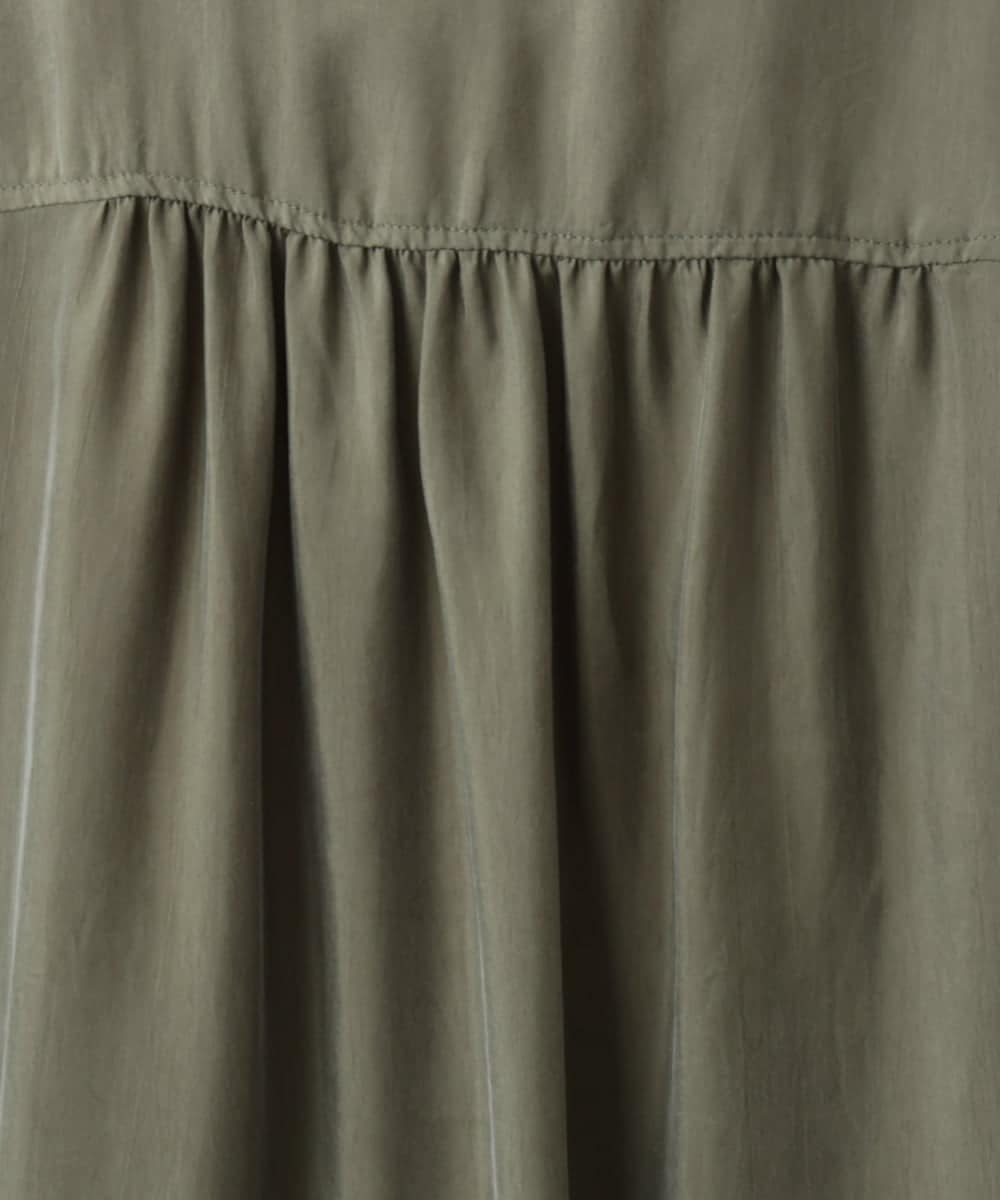PZBAH05290 GEORGES RECH(ジョルジュ・レッシュ) 異素材コンビVネックカーディガン カーキ