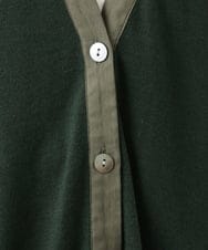 PZBAH05290 GEORGES RECH(ジョルジュ・レッシュ) 異素材コンビVネックカーディガン カーキ