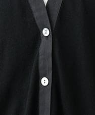 PZBAH05290 GEORGES RECH(ジョルジュ・レッシュ) 異素材コンビVネックカーディガン カーキ