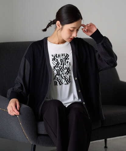 PZBAH05290 GEORGES RECH 異素材コンビVネックカーディガン