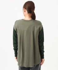 PZBAH06250 GEORGES RECH(ジョルジュ・レッシュ) 異素材コンビジッププルオーバー カーキ