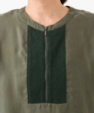 PZBAH06250 GEORGES RECH(ジョルジュ・レッシュ) 異素材コンビジッププルオーバー カーキ