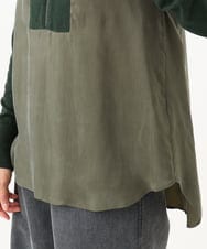 PZBAH06250 GEORGES RECH(ジョルジュ・レッシュ) 異素材コンビジッププルオーバー カーキ