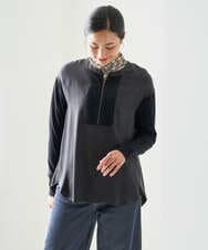 PZBAH06250 GEORGES RECH(ジョルジュ・レッシュ) 異素材コンビジッププルオーバー カーキ