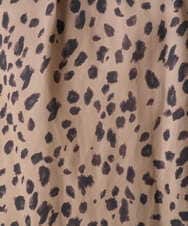 PZBCD49290 GEORGES RECH(ジョルジュ・レッシュ)  [日本製/セットアップ対応]レオパードロールネックブラウス ライトグレー