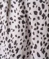 PZBCD49290 GEORGES RECH(ジョルジュ・レッシュ)  [日本製/セットアップ対応]レオパードロールネックブラウス ライトグレー