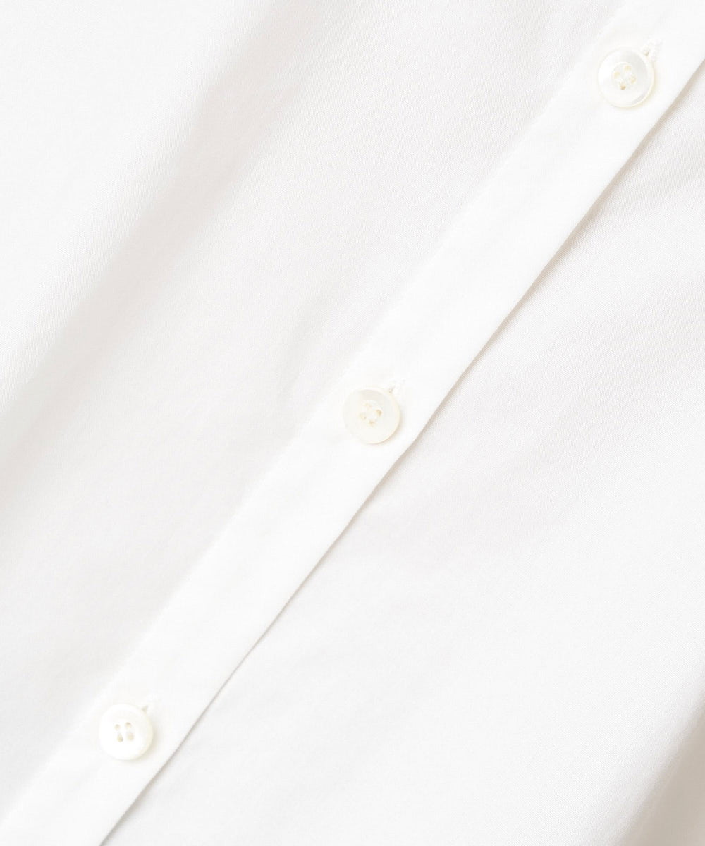 PZBCX18230 GEORGES RECH(ジョルジュ・レッシュ) ストレッチポプリンロゴ刺繍シャツ ホワイト