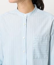 PZBEA32230 GEORGES RECH(ジョルジュ・レッシュ)  [日本製]ソフトローンバンドカラーシャツ ライトブルー