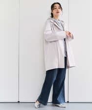 PZBEE05230 GEORGES RECH(ジョルジュ・レッシュ) [日本製]バンドカラーシャツ ネイビー(ストライプ柄)