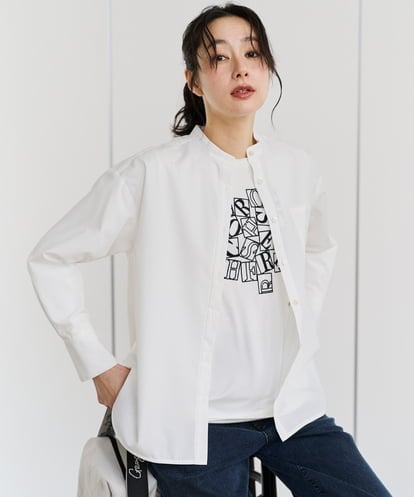 PZBEE05230 GEORGES RECH [日本製]バンドカラーシャツ