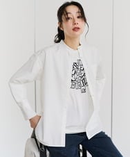 PZBEE05230 GEORGES RECH(ジョルジュ・レッシュ) [日本製]バンドカラーシャツ ホワイト