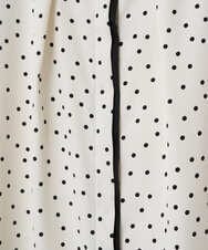 PZBEF30290 GEORGES RECH(ジョルジュ・レッシュ)  [セットアップ対応]ランダムドットバンドカラーブラウス ネイビー