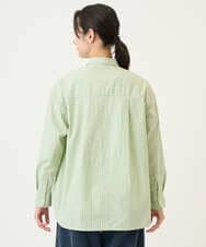 PZBEF31230 GEORGES RECH(ジョルジュ・レッシュ)  [日本製]コットンブロードストライプシャツ グリーン