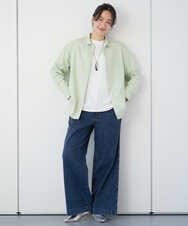 PZBEF31230 GEORGES RECH(ジョルジュ・レッシュ)  [日本製]コットンブロードストライプシャツ グリーン