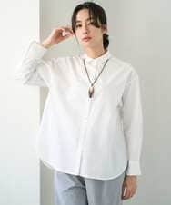 PZBEF31230 GEORGES RECH(ジョルジュ・レッシュ)  [日本製]コットンブロードストライプシャツ グリーン