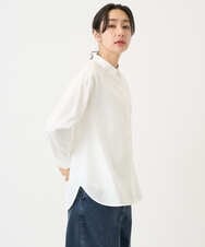 PZBEF31230 GEORGES RECH(ジョルジュ・レッシュ)  [日本製]コットンブロードストライプシャツ グリーン