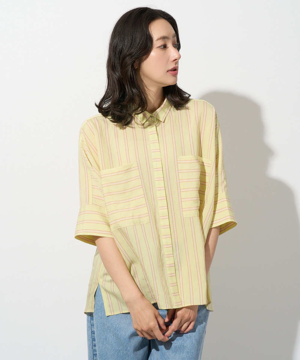 PZBGD04270 GEORGES RECH バンドカラードルマンスリーブブラウス