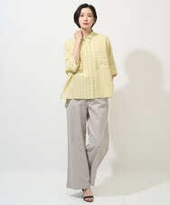 PZBGD04270 GEORGES RECH(ジョルジュ・レッシュ) バンドカラードルマンスリーブブラウス ライトブルー