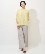 PZBGD04270 GEORGES RECH(ジョルジュ・レッシュ) バンドカラードルマンスリーブブラウス ライトブルー