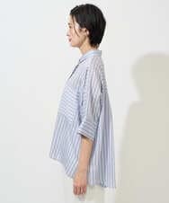 PZBGD04270 GEORGES RECH(ジョルジュ・レッシュ) バンドカラードルマンスリーブブラウス ライトブルー