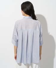 PZBGD04270 GEORGES RECH(ジョルジュ・レッシュ) バンドカラードルマンスリーブブラウス ライトブルー