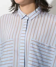 PZBGD04270 GEORGES RECH(ジョルジュ・レッシュ) バンドカラードルマンスリーブブラウス ライトブルー