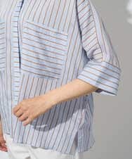 PZBGD04270 GEORGES RECH(ジョルジュ・レッシュ) バンドカラードルマンスリーブブラウス ライトブルー