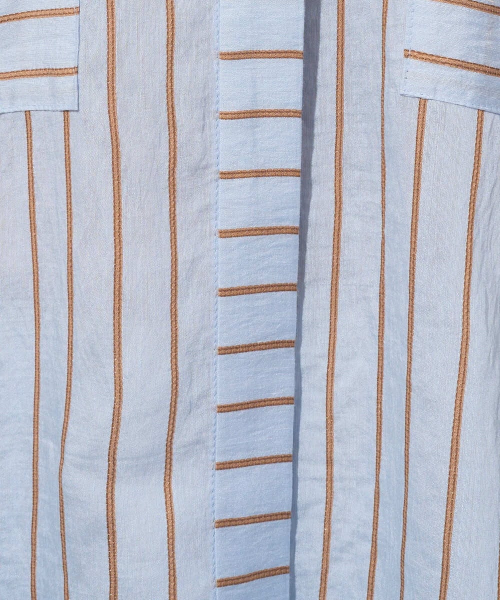 PZBGD04270 GEORGES RECH(ジョルジュ・レッシュ) バンドカラードルマンスリーブブラウス ライトブルー