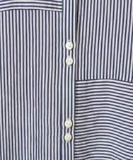 PZBGD05270 GEORGES RECH(ジョルジュ・レッシュ) バンドカラードルマンスリーブロングブラウス ネイビー