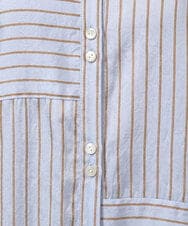 PZBGD05270 GEORGES RECH(ジョルジュ・レッシュ) バンドカラードルマンスリーブロングブラウス ネイビー