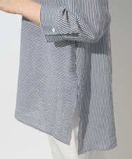 PZBGD05270 GEORGES RECH(ジョルジュ・レッシュ) バンドカラードルマンスリーブロングブラウス ネイビー