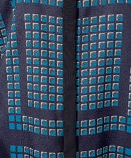 PZBGD14290 GEORGES RECH(ジョルジュ・レッシュ)  [日本製/セットアップ対応]ジオメトリックスカーフ柄ブラウス ベージュ系