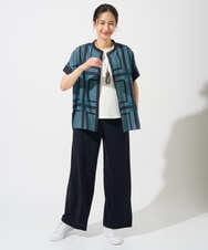 PZBGD14290 GEORGES RECH(ジョルジュ・レッシュ)  [日本製/セットアップ対応]ジオメトリックスカーフ柄ブラウス ベージュ系