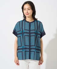 PZBGD14290 GEORGES RECH(ジョルジュ・レッシュ)  [日本製/セットアップ対応]ジオメトリックスカーフ柄ブラウス ベージュ系