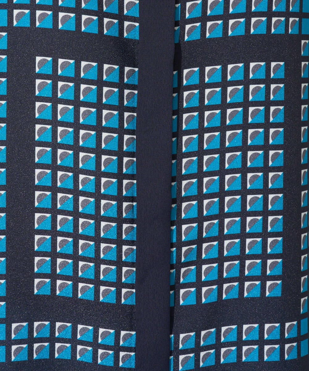 PZBGD14290 GEORGES RECH(ジョルジュ・レッシュ)  [日本製/セットアップ対応]ジオメトリックスカーフ柄ブラウス ベージュ系