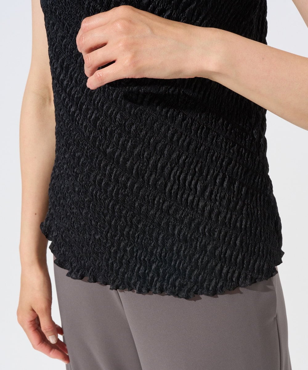 PZBGD20230 GEORGES RECH(ジョルジュ・レッシュ) プリーツフレンチスリーブプルオーバー ブラック