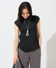 PZBGD20230 GEORGES RECH(ジョルジュ・レッシュ) プリーツフレンチスリーブプルオーバー ブラック