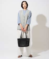 PZBGD22290 GEORGES RECH(ジョルジュ・レッシュ) アイレット刺繡8分袖ブラウス カーキ